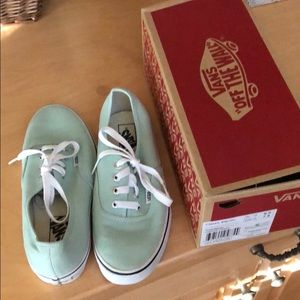 Vans. New! Mint green. Size 6 men/7.5 women